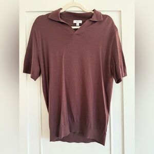Reiss Burgundy Sweater Polo